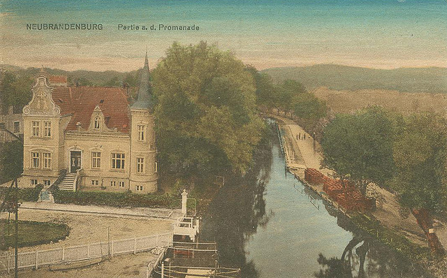 Alte Ansichtskarte Oberbach in Neubrandenburg