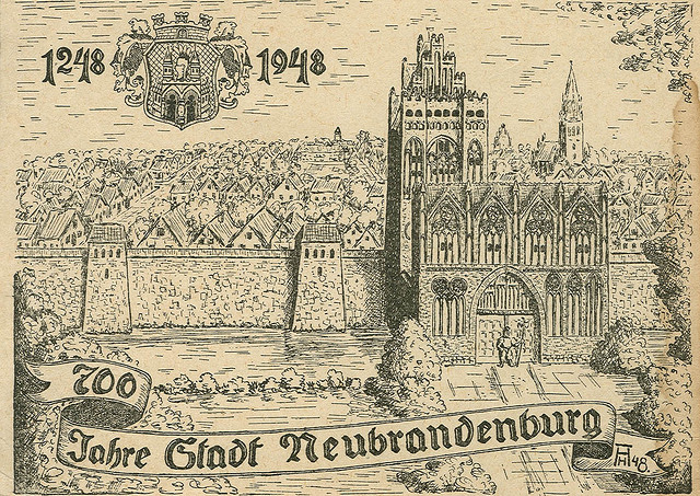 Alte Ansichtskarte 700 Jahre Neubrandenburg